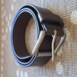 L.L. Bean Genuine Full Grain Leather Belt, Brown, Size 36